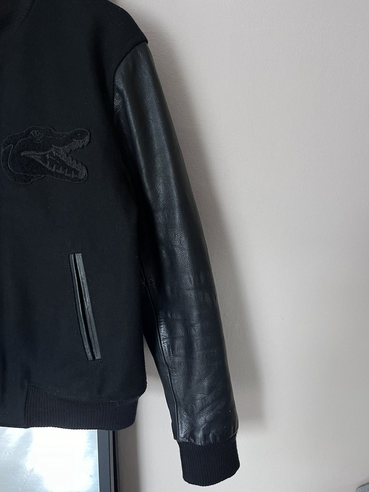 Lacoste Lacoste Live! Wool/Leather JacketBomber Big Embroidered Logo Size US L / EU 52-54 / 3 - 4 Thumbnail