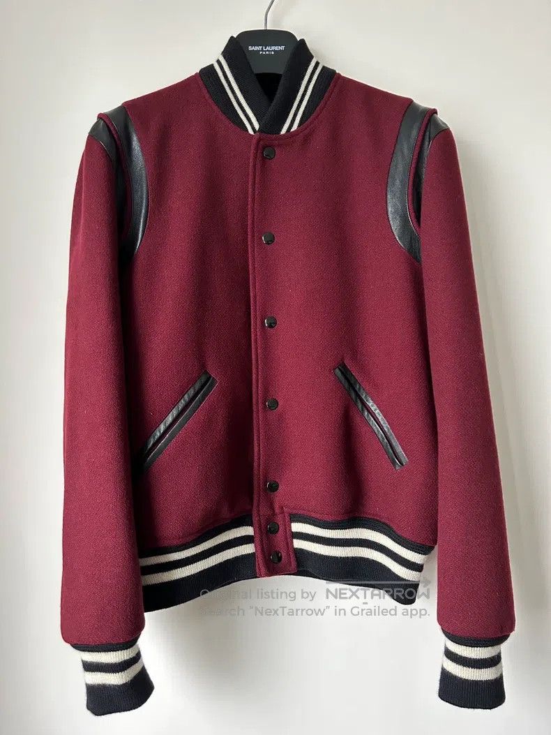 Saint Laurent Paris Saint Laurent Paris Burgundy and black wool mixed leather Size US M / EU 48-50 / 2 - 1 Thumbnail