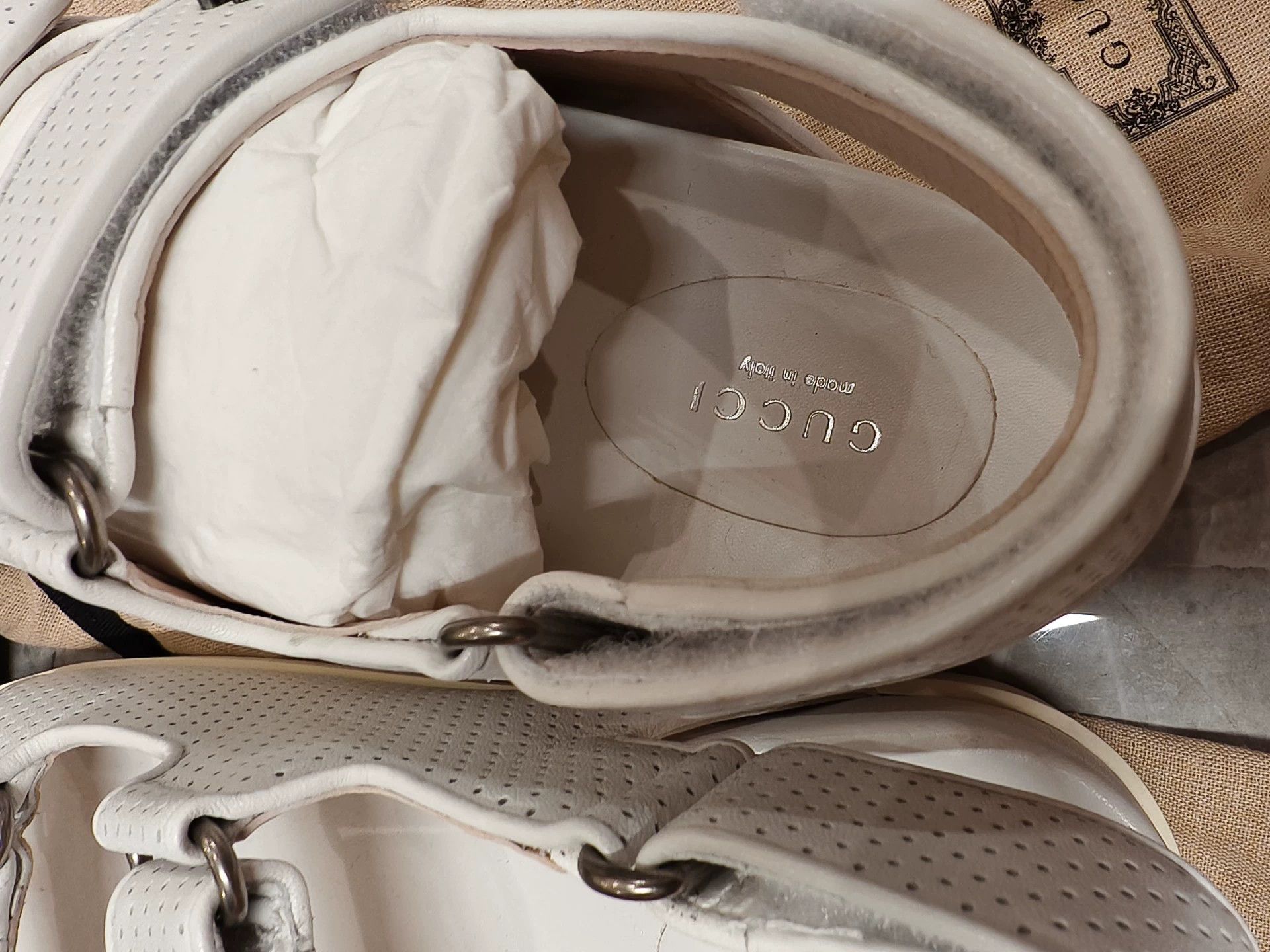 Gucci Gucci Women's White Sandals 37 EU New Authentic Size US 6.5 / IT 36.5 - 6 Thumbnail