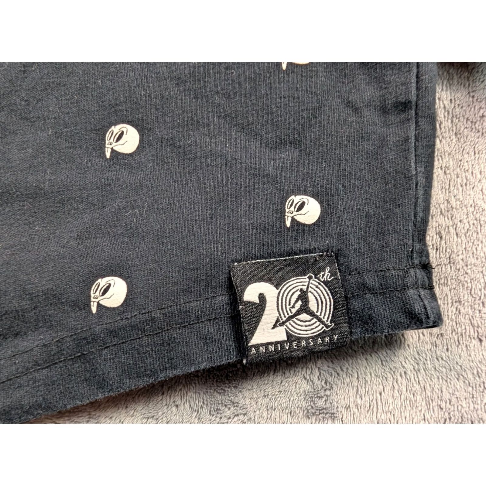 Jordan Brand Air Jordan Space Jam Crewneck Shirt Medium Bugs Bunny Skull 20th Anniversary Men Casual Cotton Blend Black Shirt Jordan 20th Anniversary Mens Size US M / EU 48-50 / 2 - 4 Thumbnail