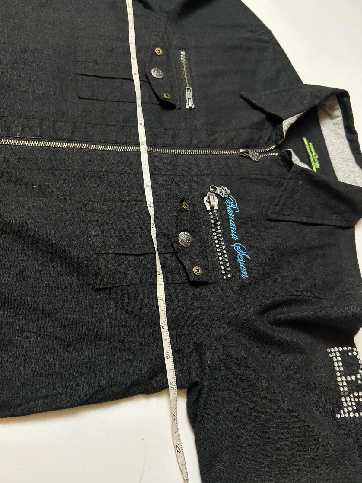 Hysteric Glamour × Japanese Brand BANANA SEVEN BUM ZIPPER SHORT SLEEVE SHIRT Size US L / EU 52-54 / 3 - 4 Thumbnail