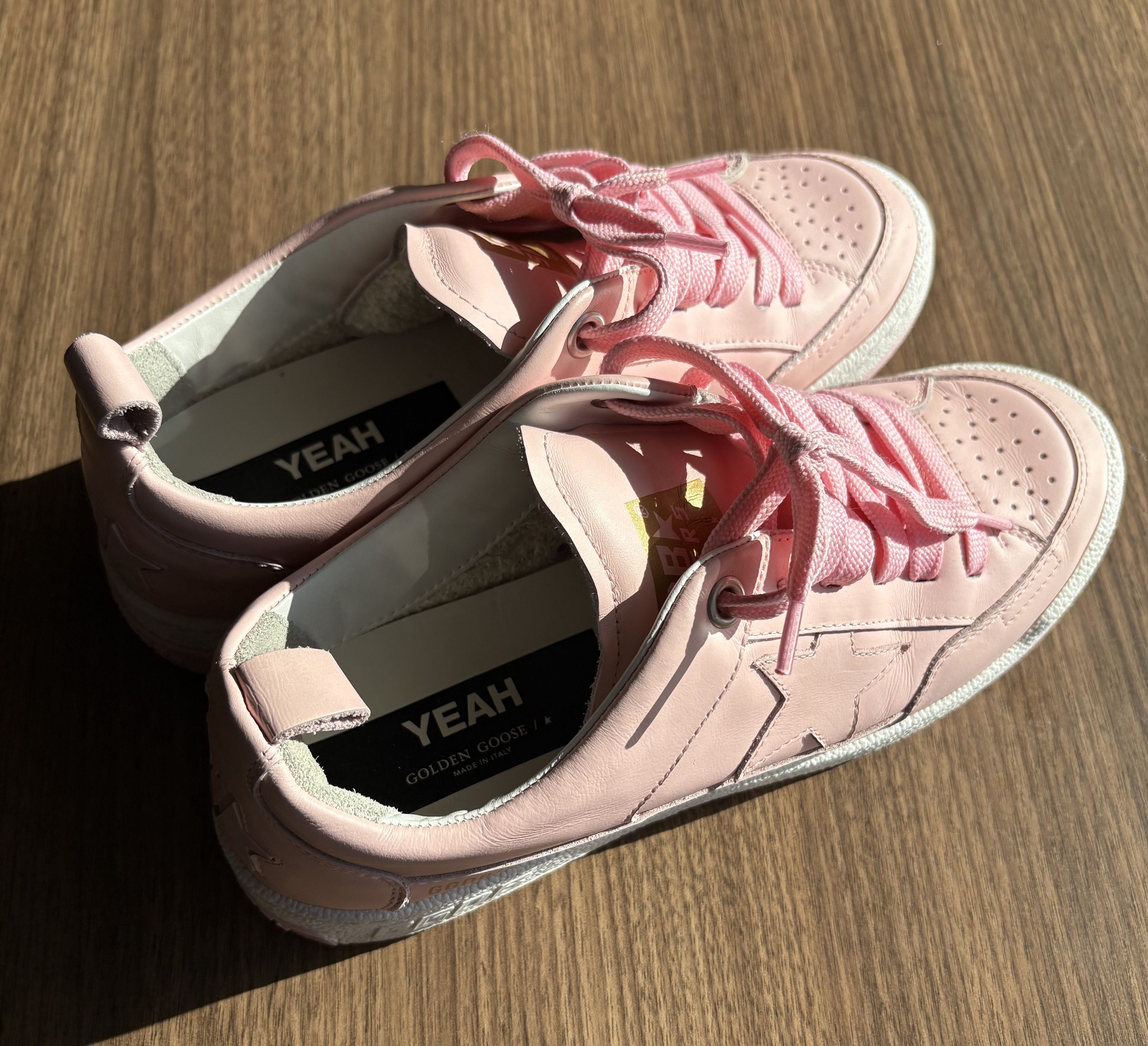 Golden Goose Golden Goose Women’s Yeah Low Top Pink Leather Size US 8 / IT 38 - 1 Thumbnail