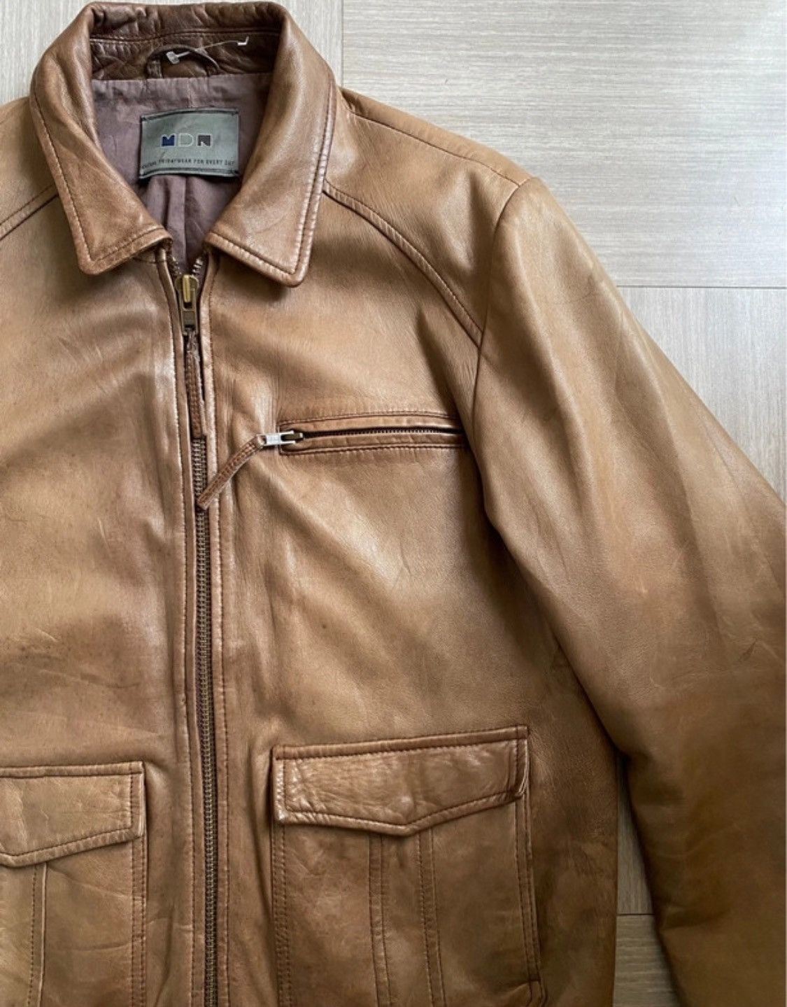 Vintage veste en cuir vintage marron Size US M / EU 48-50 / 2 - 3 Thumbnail