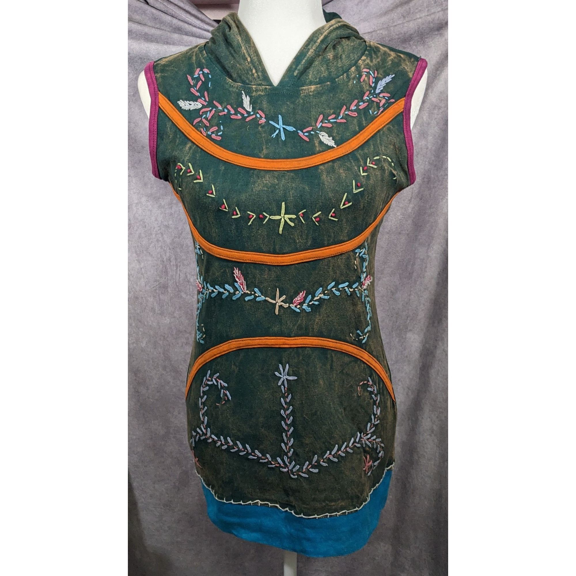 Other KPC Cosplay Elf Floral Hooded Mini Dress Size Small Size S / US 4 / IT 40 - 8 Thumbnail