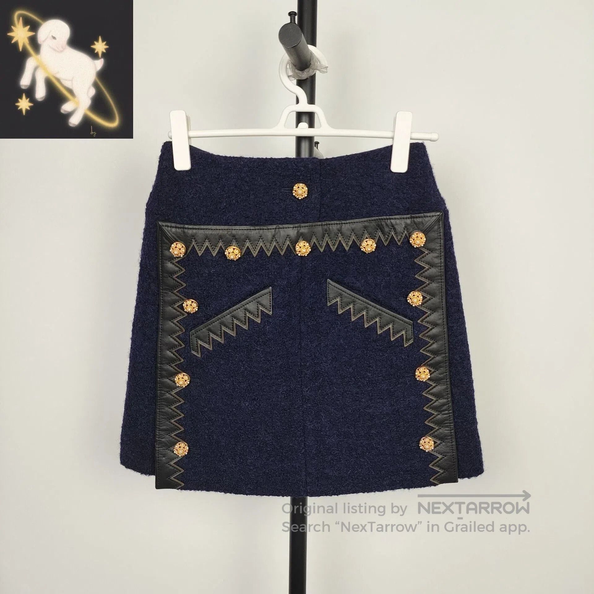 Chanel Chanel Salzburg Black Wool Skirt Size 34. Size 33" - 1 Thumbnail