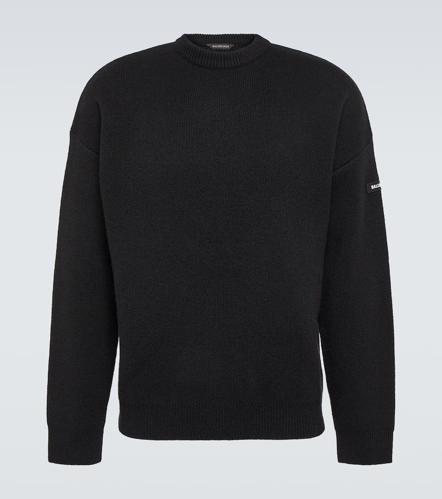 Balenciaga o1bcso1str0426 Sweater in Black Size US L / EU 52-54 / 3 - 1 Thumbnail