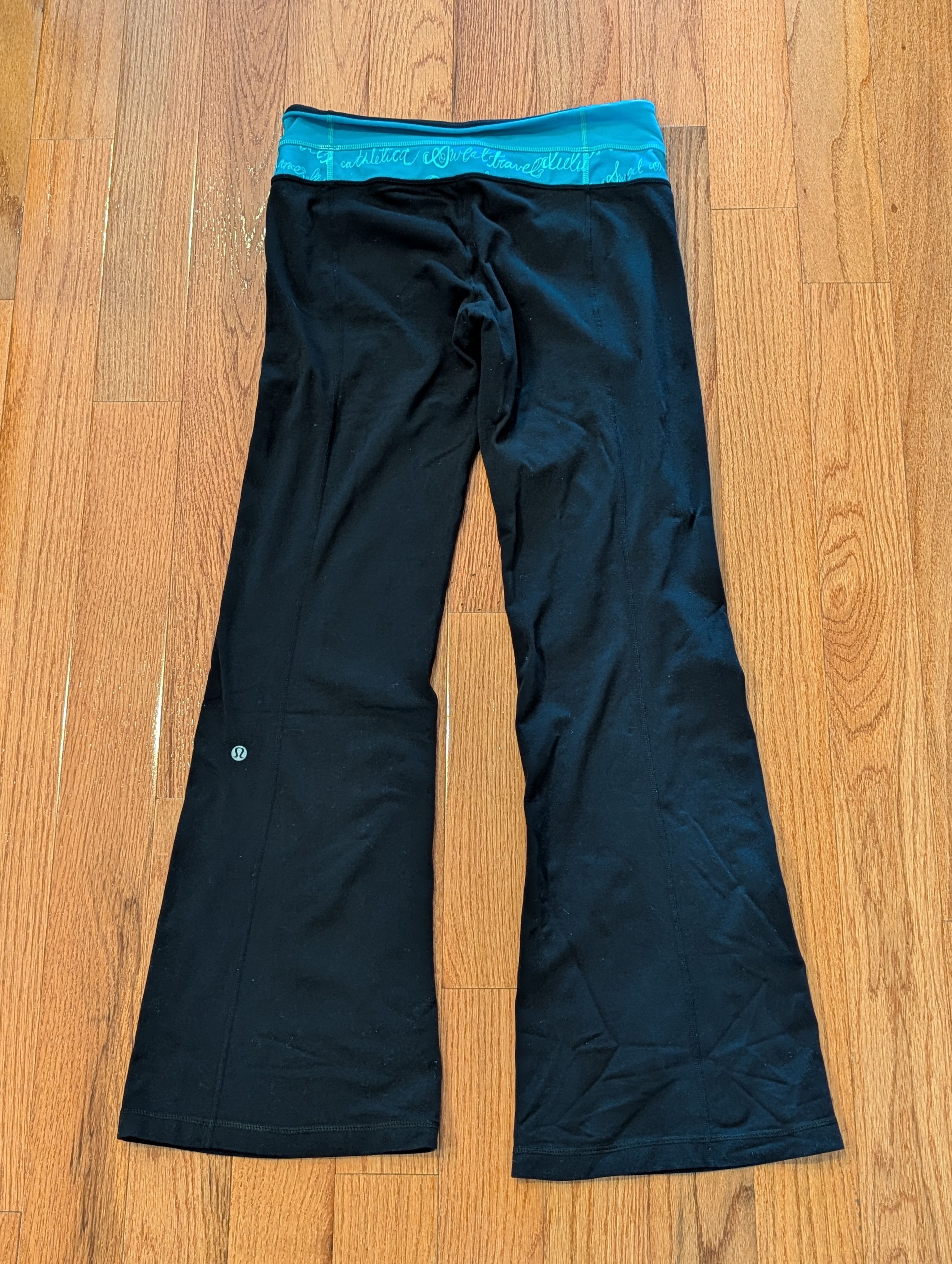 Lululemon Lululemon Flare Groove Womans Black Yoga Pants Size 31" - 4 Thumbnail