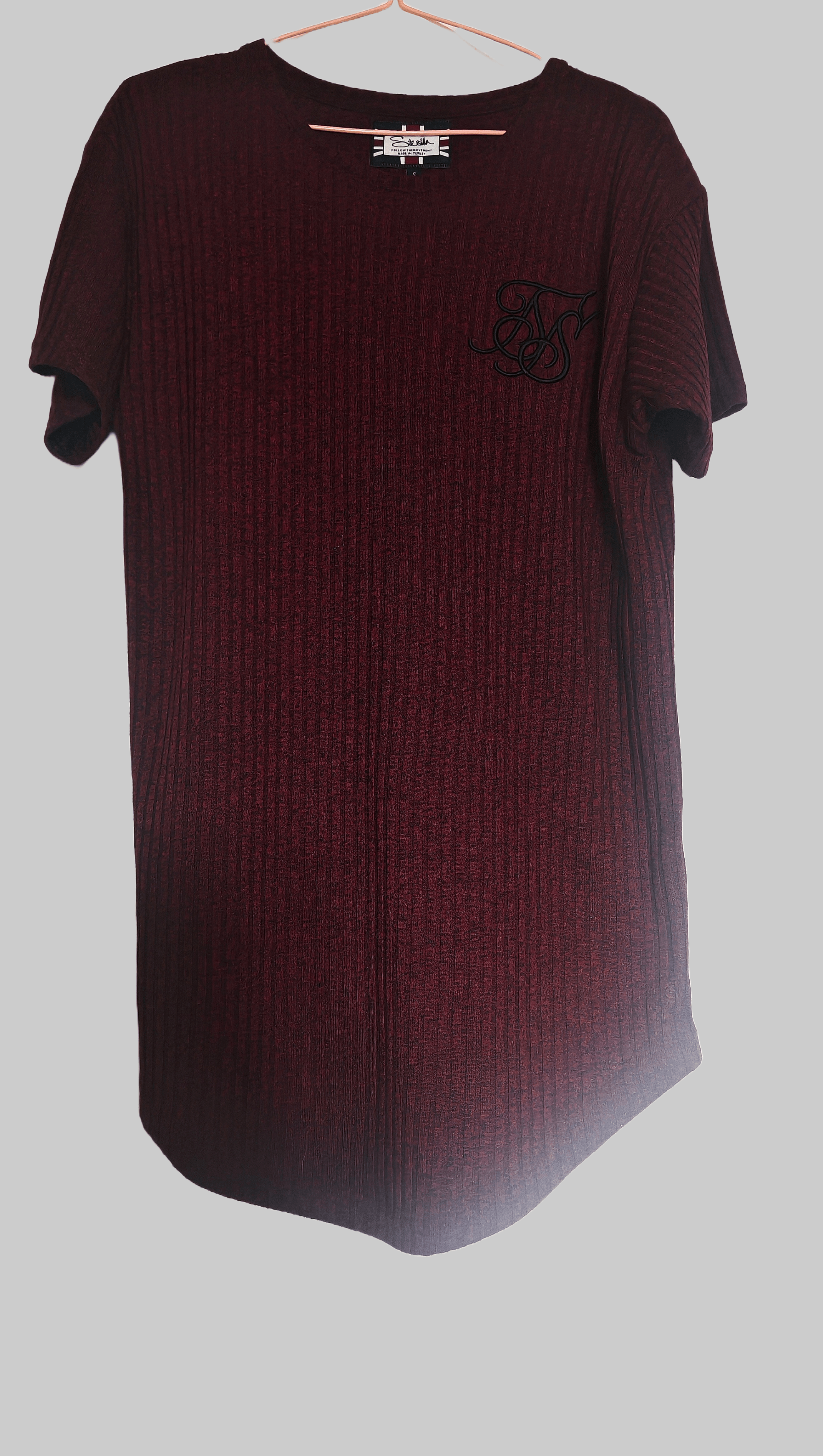 SikSilk SilkSilk Follow The Movement Burgundy Marl Tee sz S Size US S / EU 44-46 / 1 - 3 Thumbnail