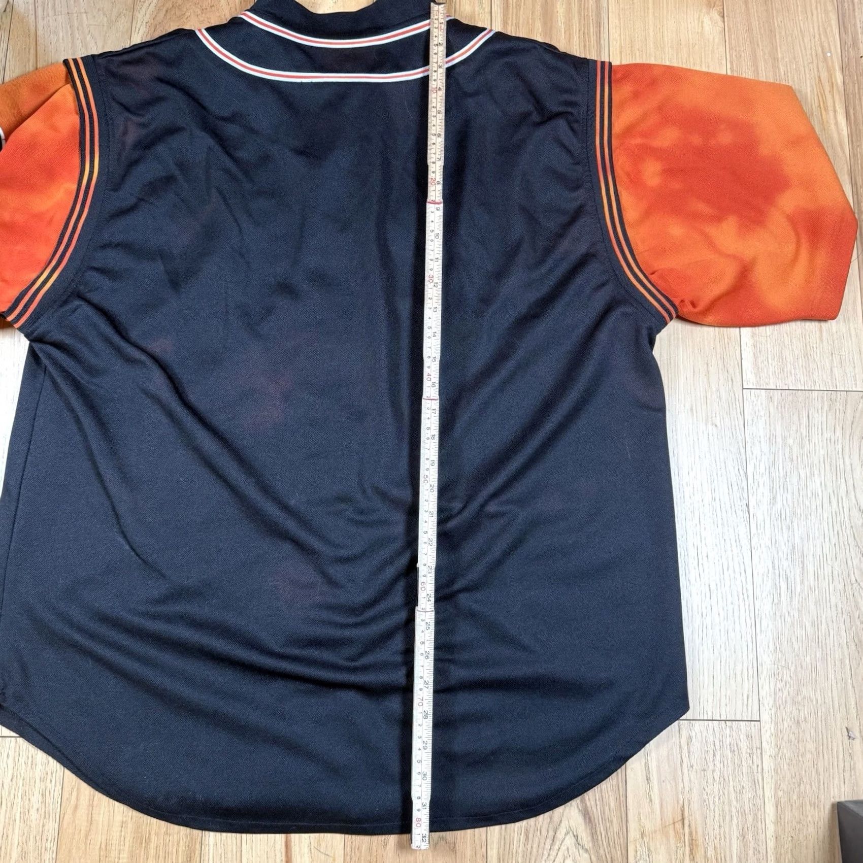 Vintage VINTAGE Boss Shirt XL Mens Black Orange Hip Hop 90s Baggy Jersey Baseball Jersey Size US XL / EU 56 / 4 - 6 Thumbnail