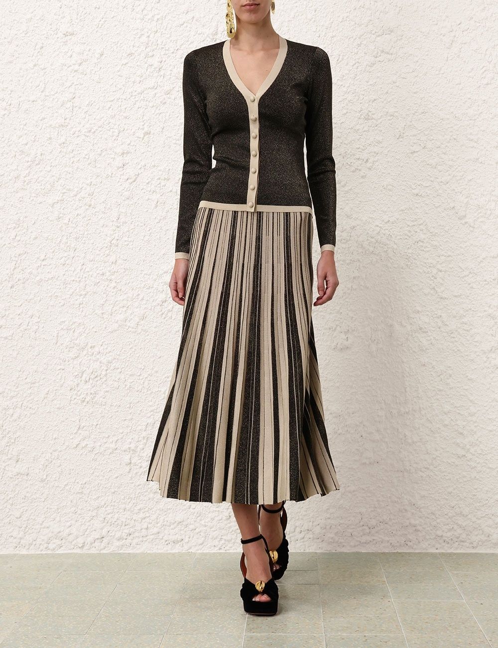 Zimmermann oc11z0825 Illustration Metallic Skirt in Multicolor Size 34" / US 12 / IT 48 - 2 Thumbnail