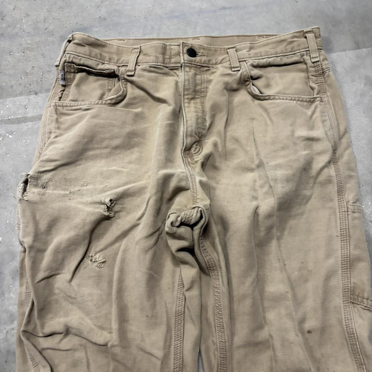 Carhartt × Vintage Crazy Vintage Y2K/2000s Khaki Tan Carhartt Streetwear Workwear Carpenter Pants! Size US 34 / EU 50 - 5 Thumbnail