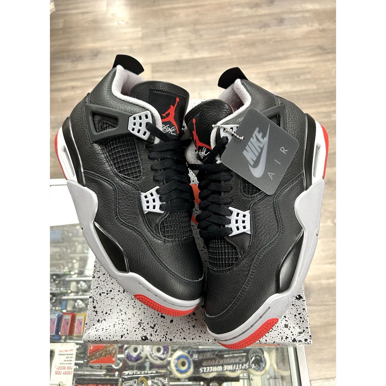 Jordan Brand Air Jordan 4 Retro BRED Reimagined 2024 Nike Sneaker Mens US 10 Black FV5029 006 10286-1 Size US 9 / EU 42 - 2 Thumbnail