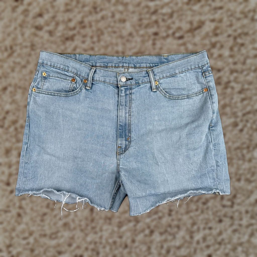Levi's Levis Shorts Women 40 Light Blue 514 Cut Off Denim Cotton Blend Zip Fly 38x4 Comfortable Pockets 80s Vintage Theme Cross Size 27" / US 4 / IT 40 - 1 Thumbnail