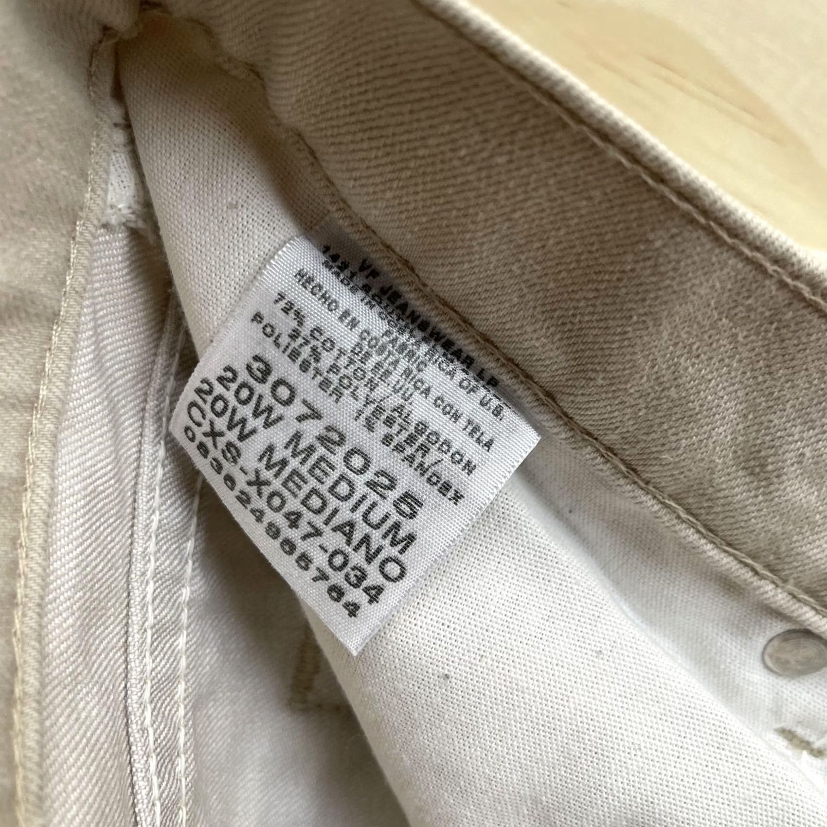 Lee Lee Jeans Womens 20W Beige Relaxed Straight Leg High Rise Stretch Denim Pants Size 42" / US 20 - 3 Thumbnail
