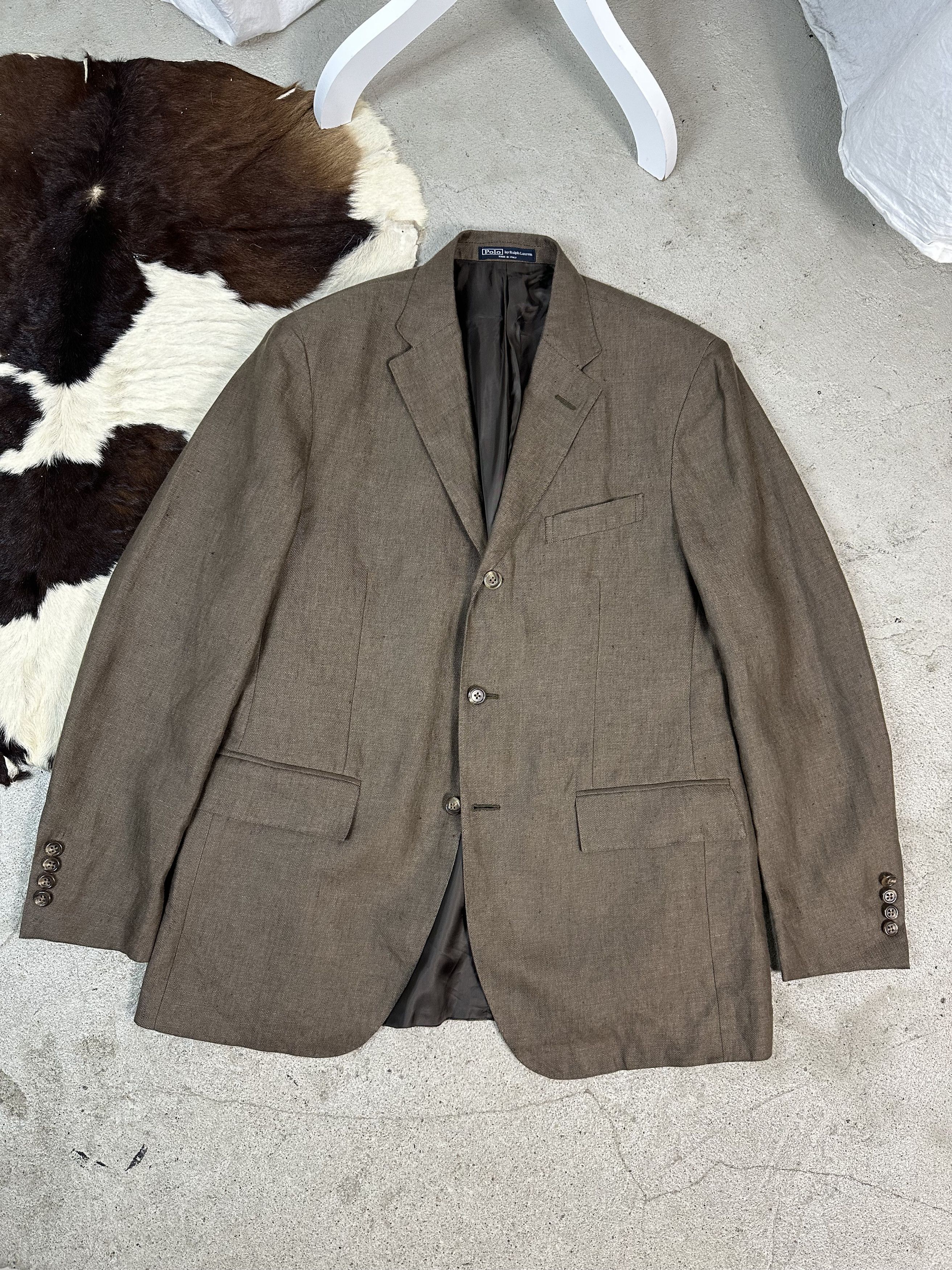 Vintage Casual Y2K Archive Polo Ralph Lauren Linen Blazer