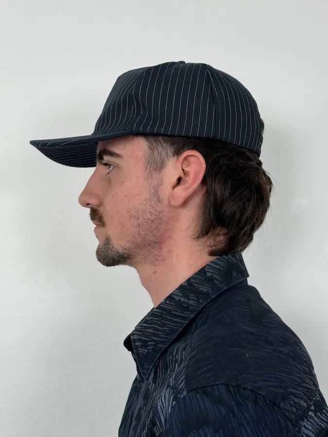 Jean Paul Gaultier Jean Paul Gaultier Navy & White Striped Cap Size ONE SIZE - 3 Thumbnail