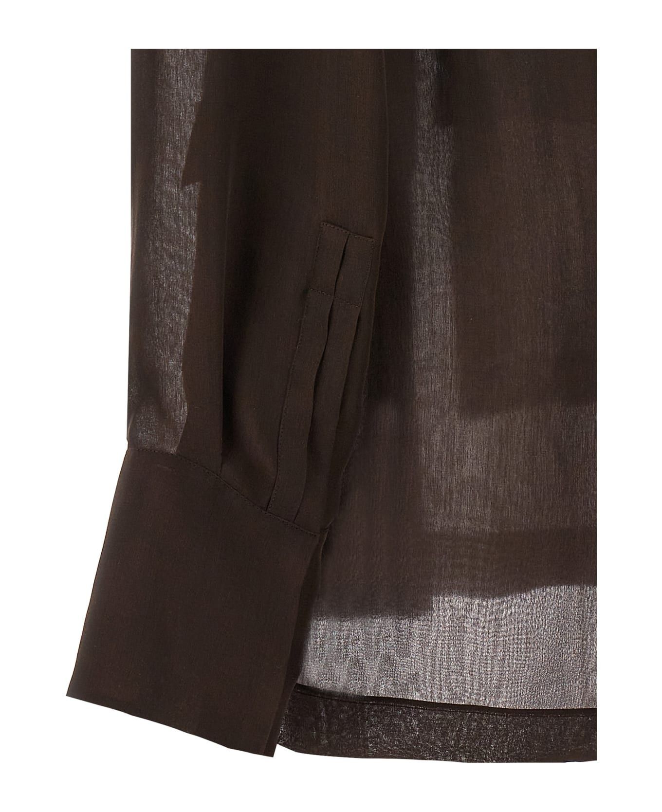 Saint Laurent Paris o1bcso1str0426 Saharienne Dress in Brown Size XL / US 12-14 / IT 48-50 - 4 Thumbnail