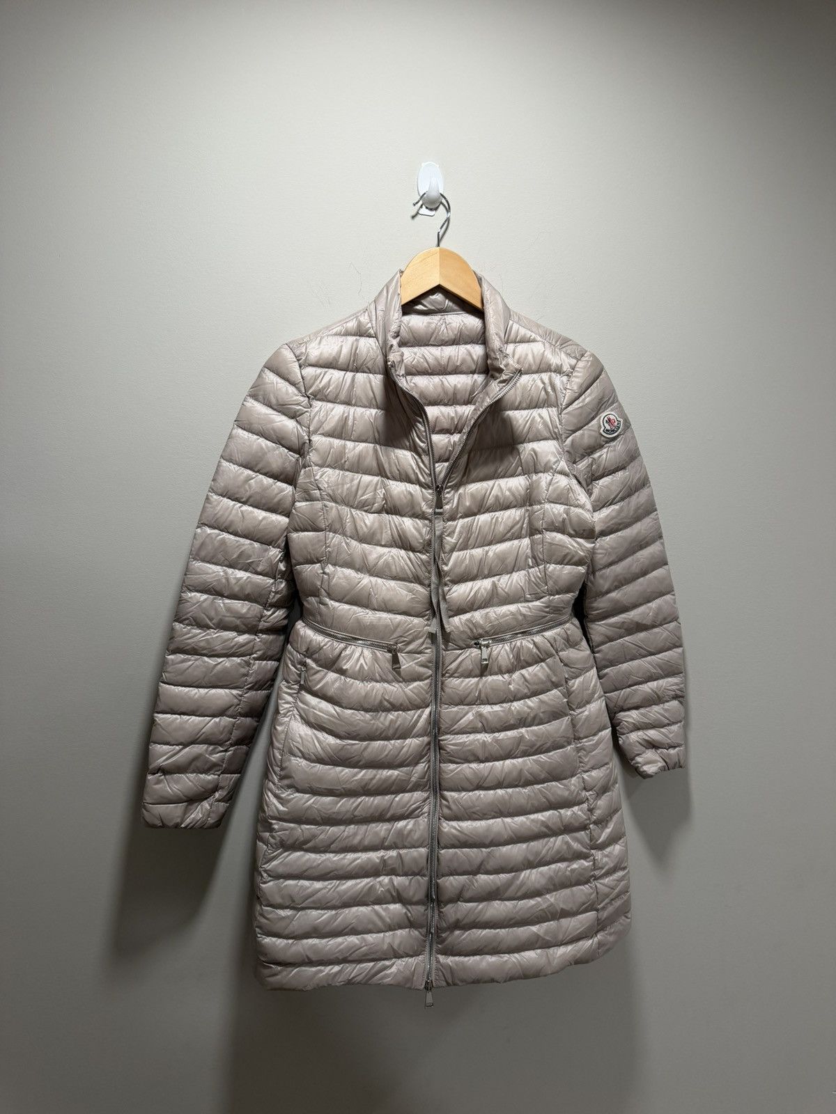 Moncler Moncler Grey Agatelon Long Puffer Jacket Size 2 / Small Size XS / US 0-2 / IT 36-38 - 2 Thumbnail