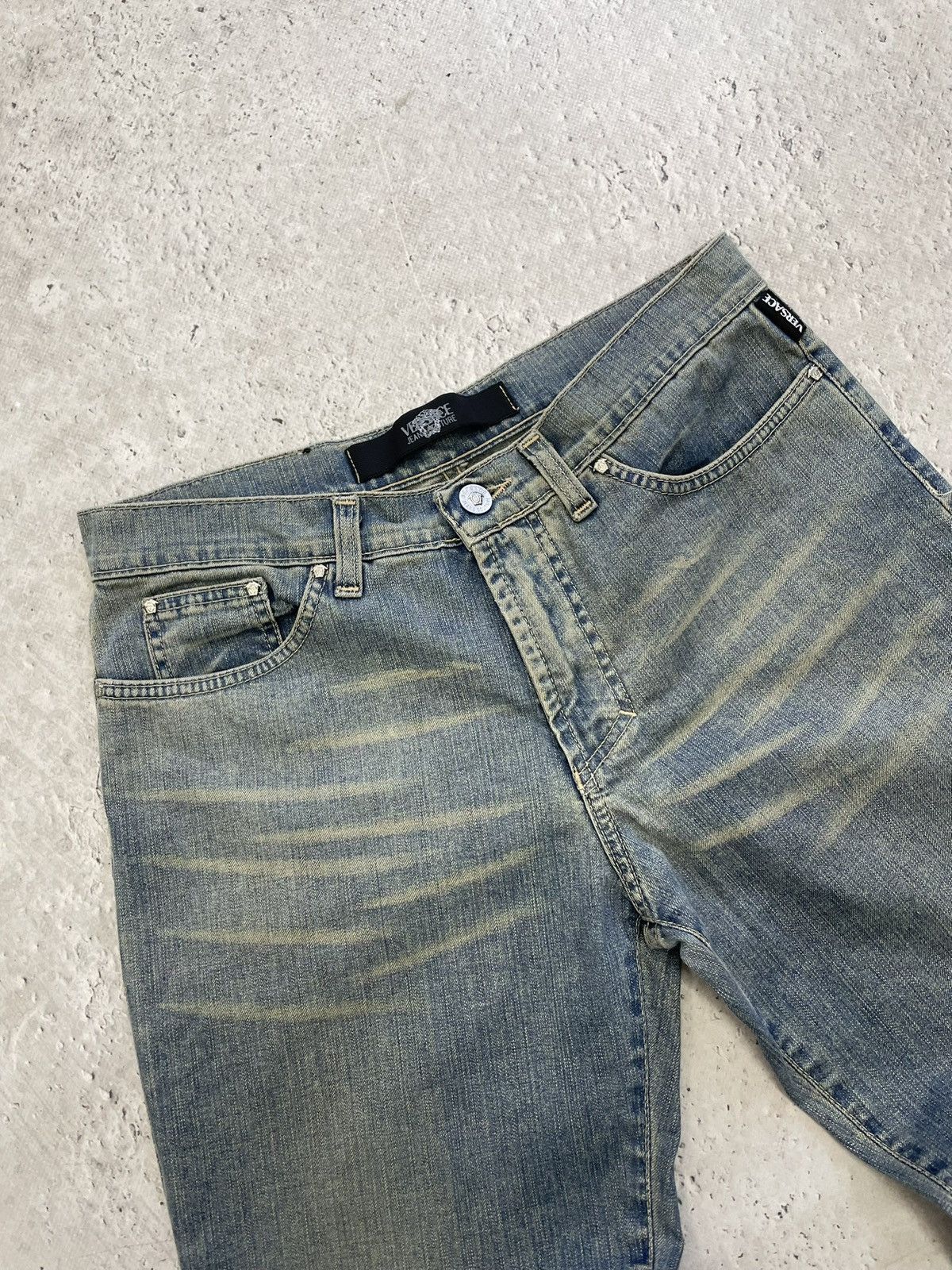 Versace Versace jeans couture denim distressed pants y2k Size US 31 - 4 Thumbnail