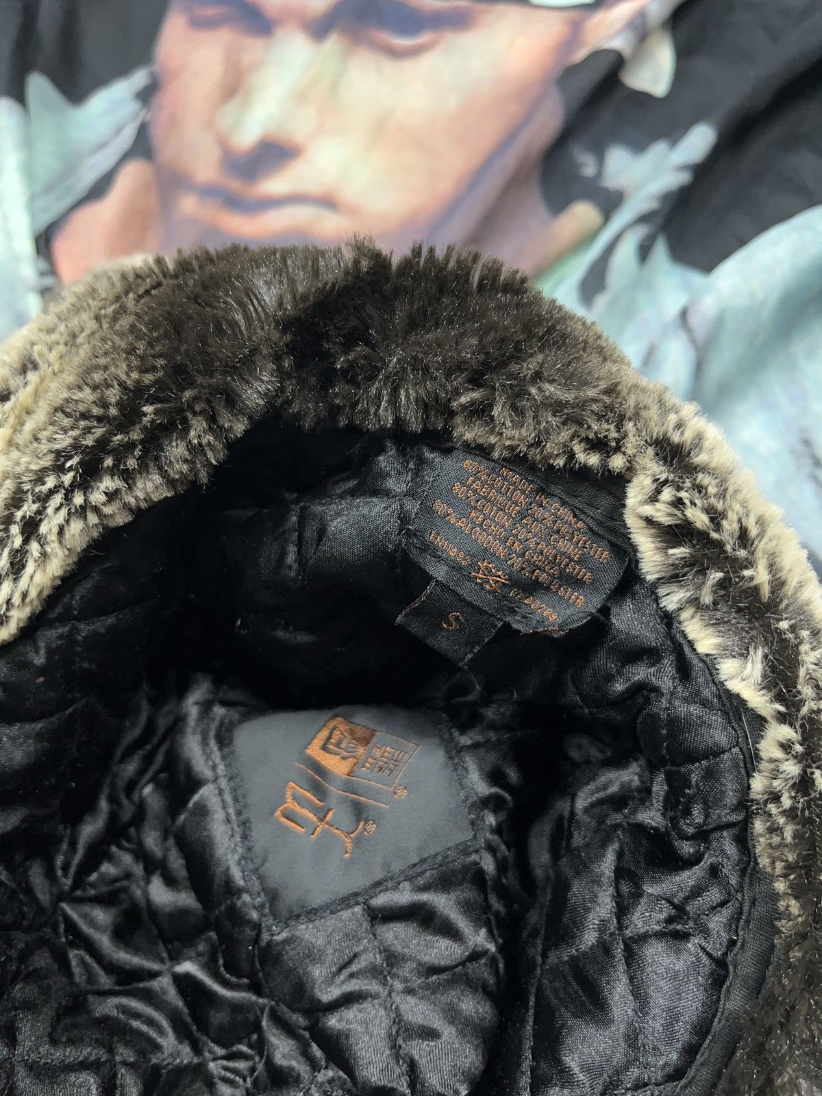Vintage New Era Denim Earflap Faux Fur Trapper Hat Aviator y2k Size ONE SIZE - 8 Thumbnail