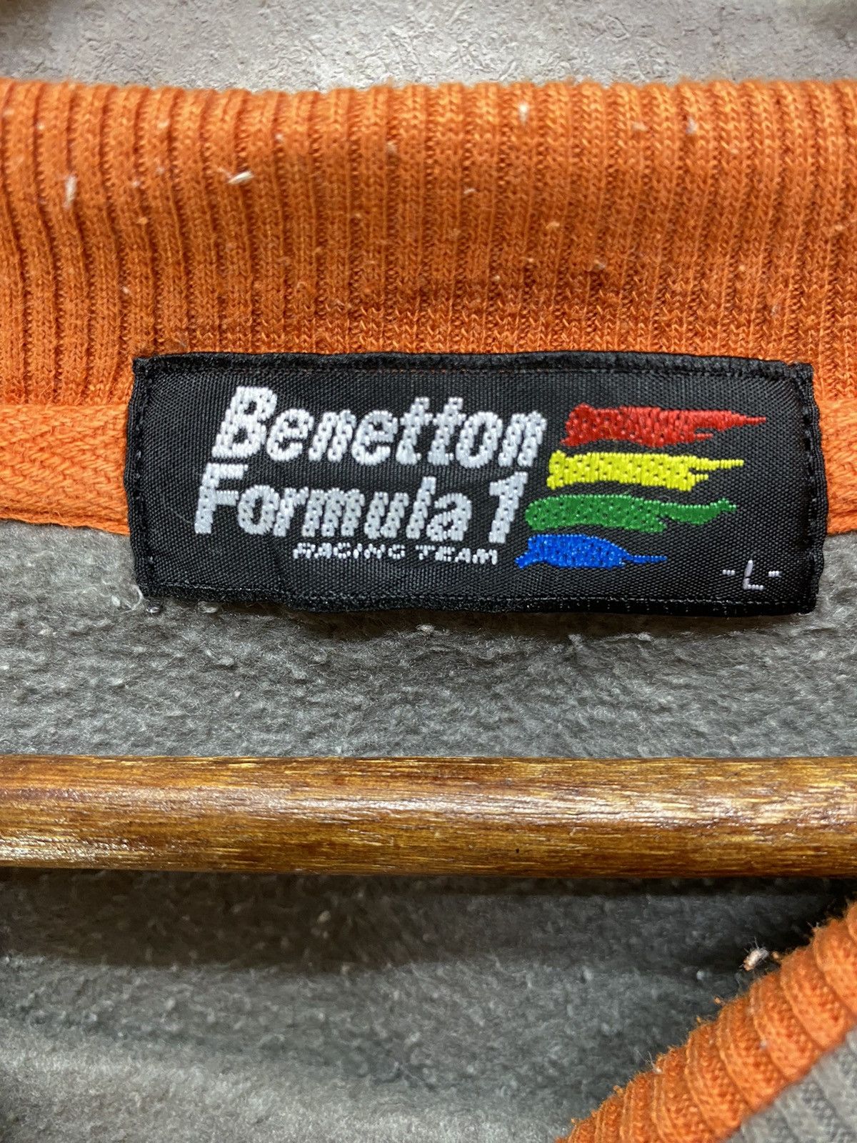 Benetton Vintage Benetton Formula 1 Racing Team Sweatshirt Spellout Size US L / EU 52-54 / 3 - 7 Thumbnail