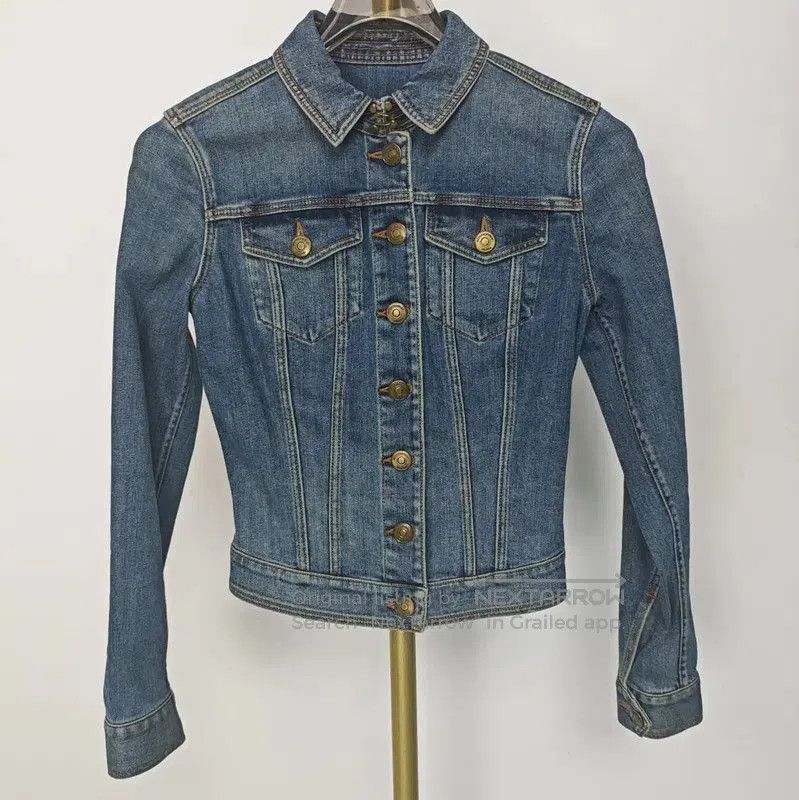Burberry Burberry Light Blue Cotton Women's Jacket. Size XS / US 0-2 / IT 36-38 - 1 Thumbnail