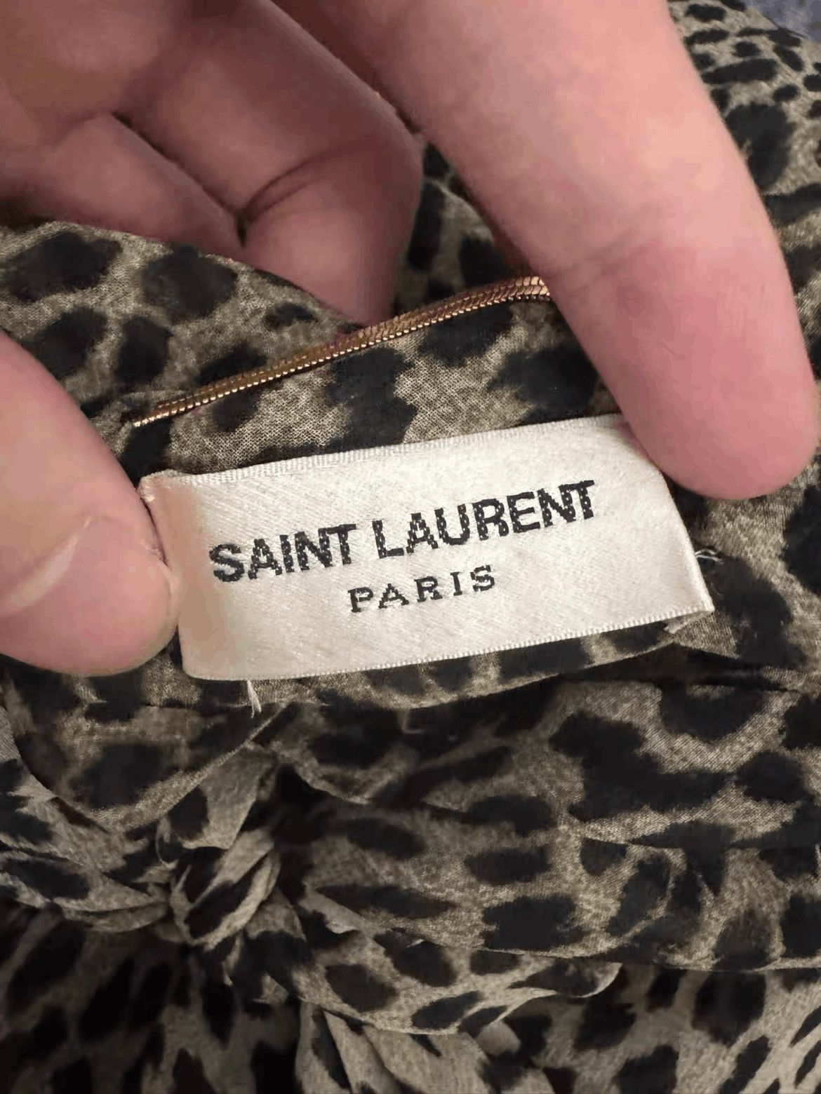 Saint Laurent Paris F36 Saint Laurent Paris by Hedi 14SS Leopard Shirt-2508 Size XS / US 0-2 / IT 36-38 - 5 Thumbnail