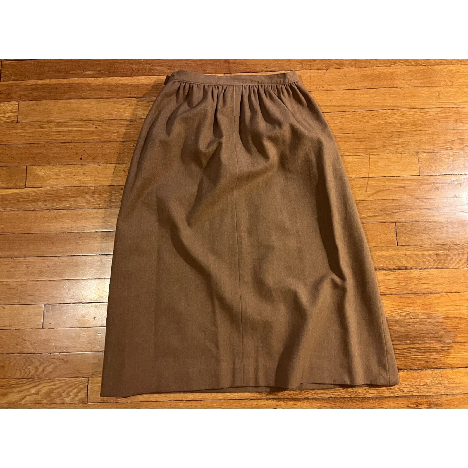 Pendleton VINTAGE Pendleton Wool Pencil Skirt Women’s 10 Brown 60s 1960s Secretary/Geek Mens Girls Womens Hors Size 32" / US 10 / IT 46 - 6 Thumbnail