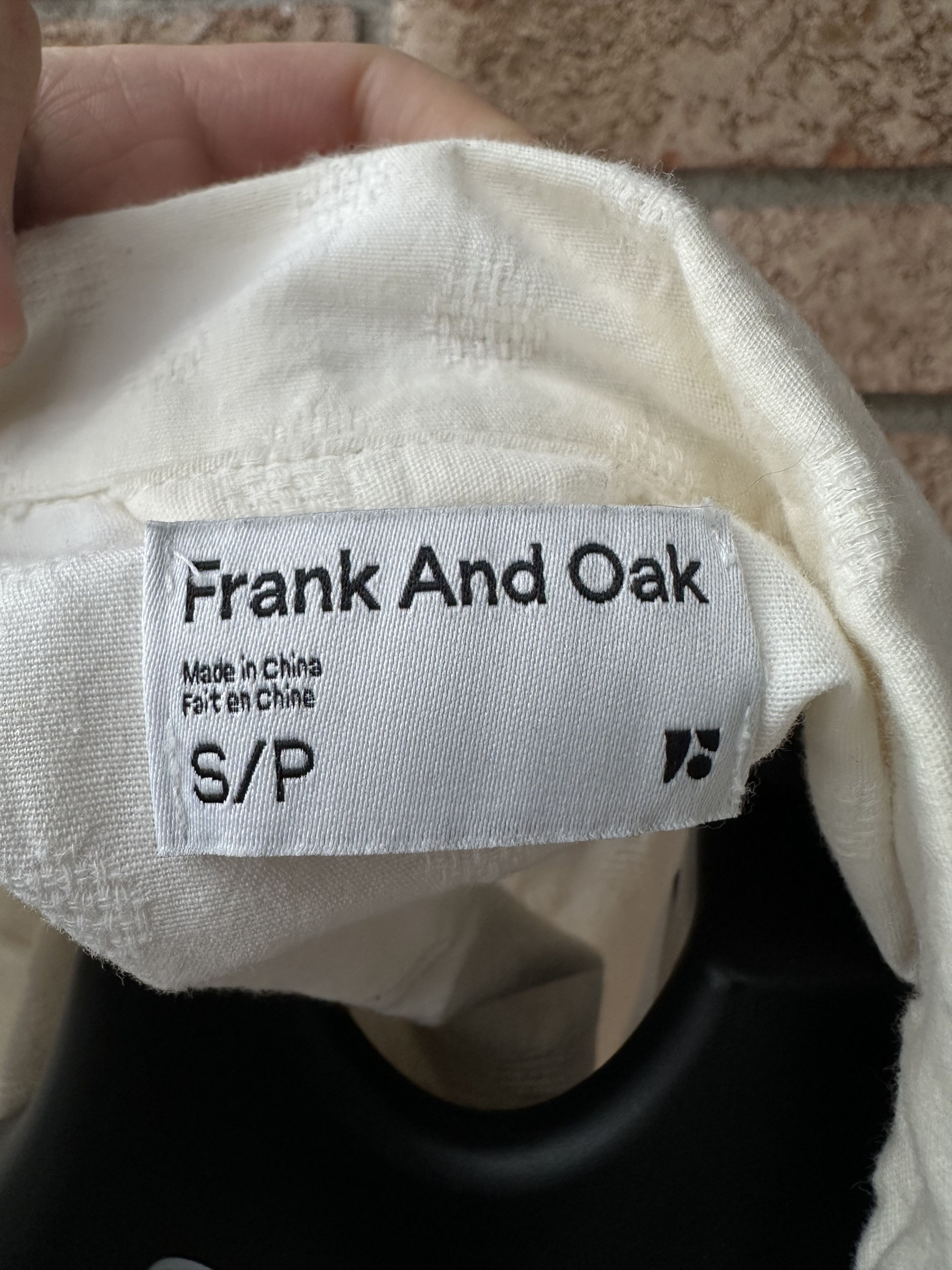 Frank & Oak Cotton Linen Perforated Camp Collar Shirt Size US S / EU 44-46 / 1 - 7 Thumbnail