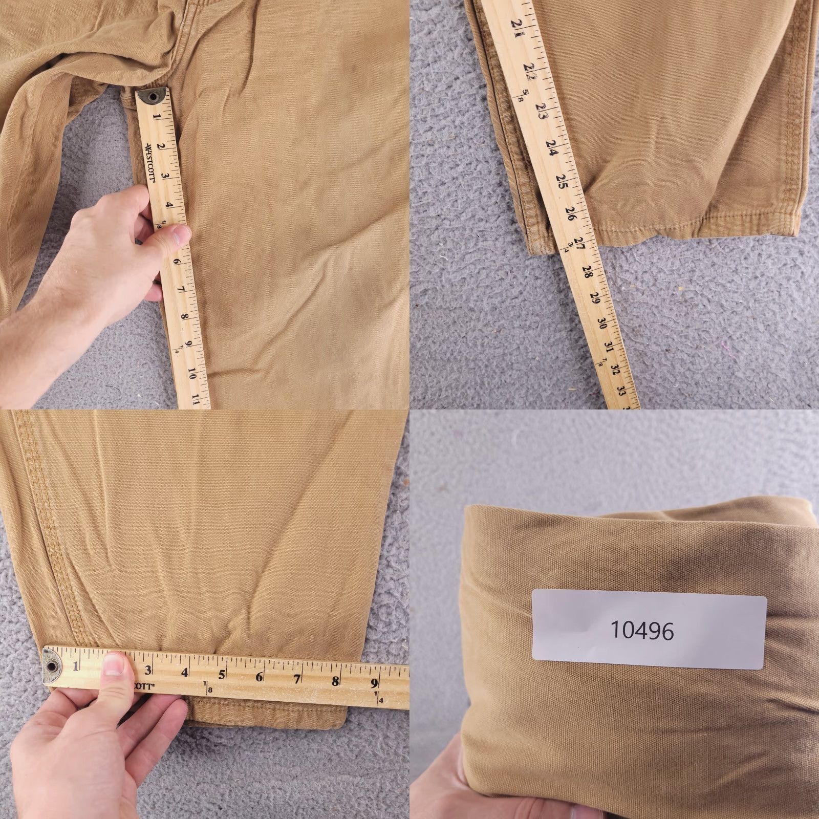 Vintage Ridgecut Toughwear Pants Mens 36x27 Brown Canvas Work Pants Carpenter Straight Size US 36 / EU 52 - 8 Thumbnail