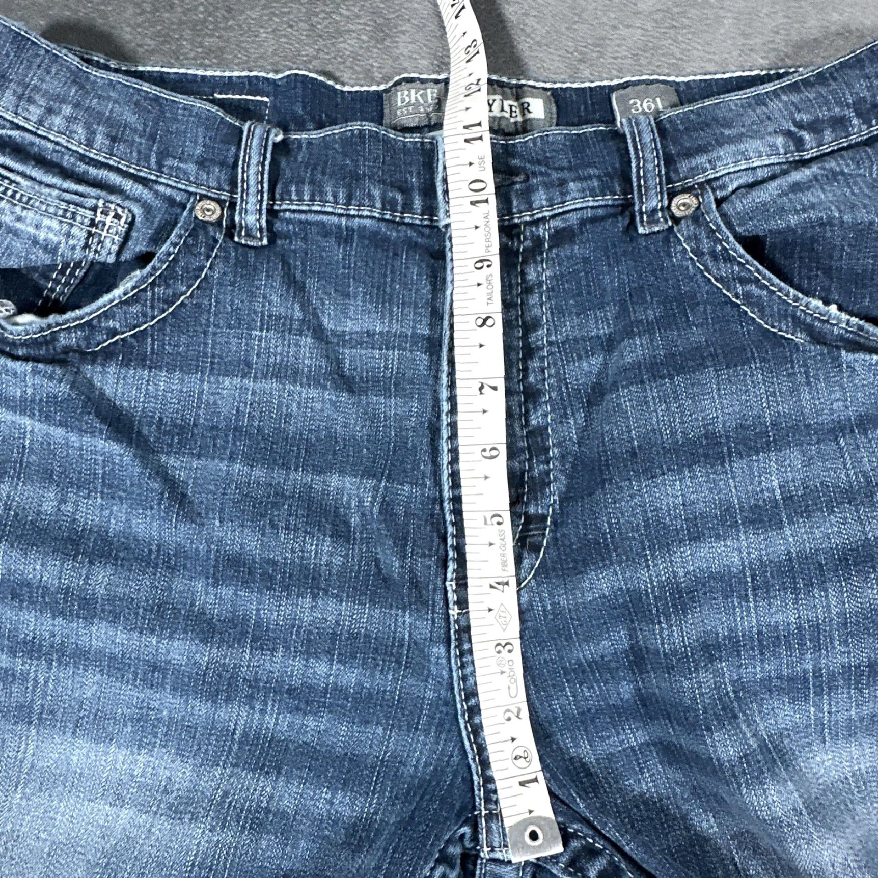 BKE BKE Tyler Jeans Mens 36x33 Blue Medium Wash Straight Leg Stretch Denim Pants Size US 36 / EU 52 - 6 Thumbnail