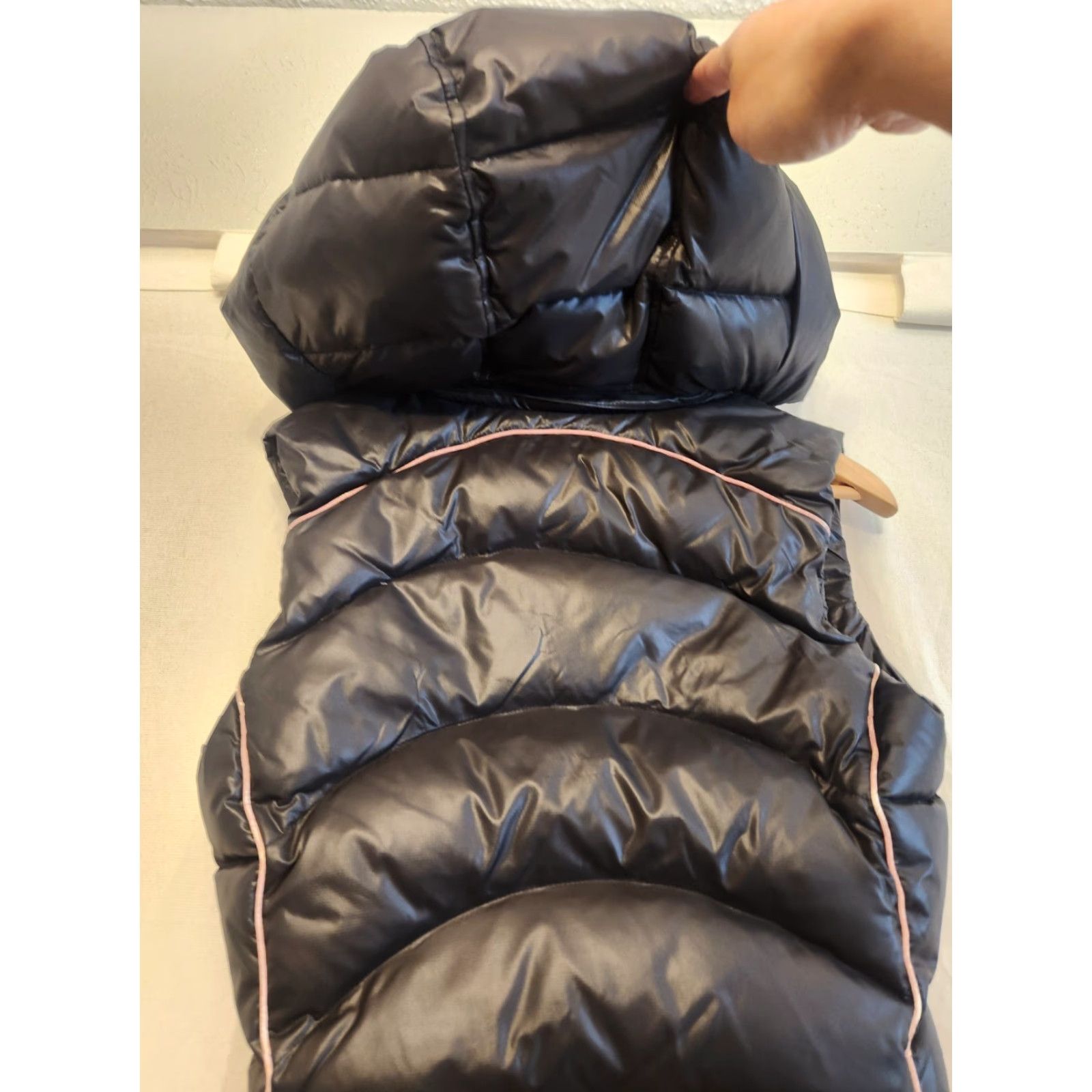 Vintage GOTOP Vest Womens Medium Gray Down Puffer Hooded Quilted Zip Pockets Outdoor Size M / US 6-8 / IT 42-44 - 7 Thumbnail