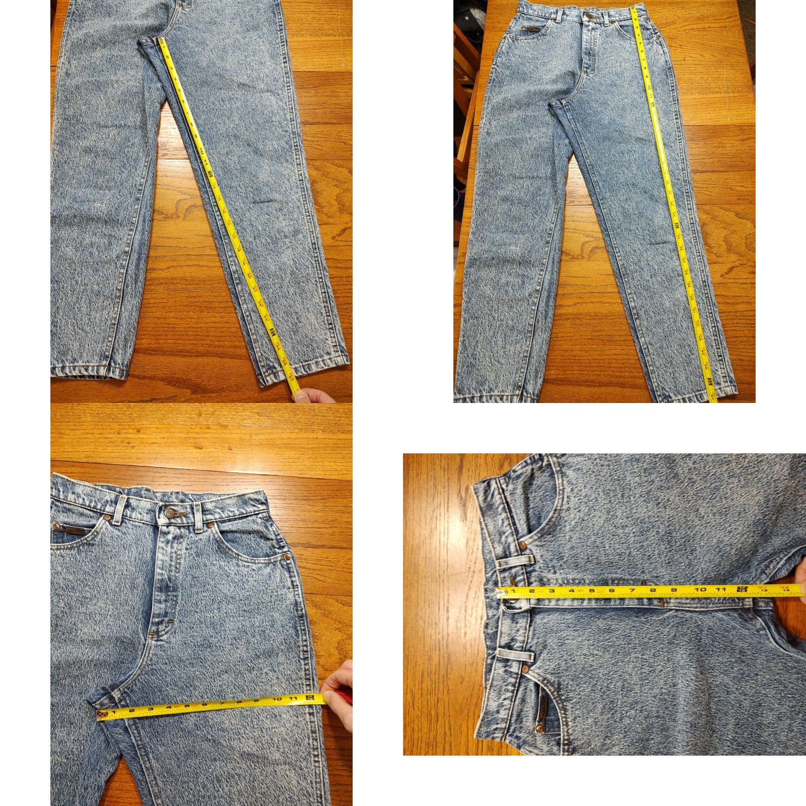 Lee VINTAGE Lee Acid Wash Mom Jeans Womens 27 X 27 Inseam High Waist Made in USA Jeans Blue 80s 90s USA Size 27" / US 4 / IT 40 - 8 Thumbnail