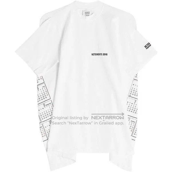 Vetements Vetements Backless Calendar T-Shirt Size US S / EU 44-46 / 1 - 2 Thumbnail