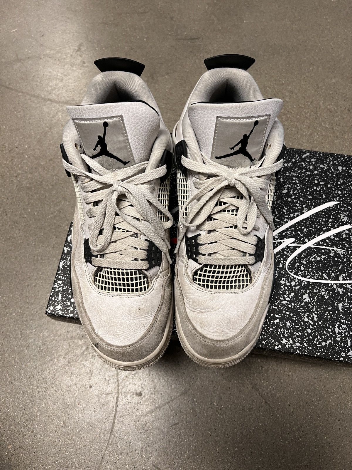 Asspizza Air Jordan 4 Military Black Size 10 Signed by Asspizza 2024 Size US 10 / EU 43 - 2 Thumbnail