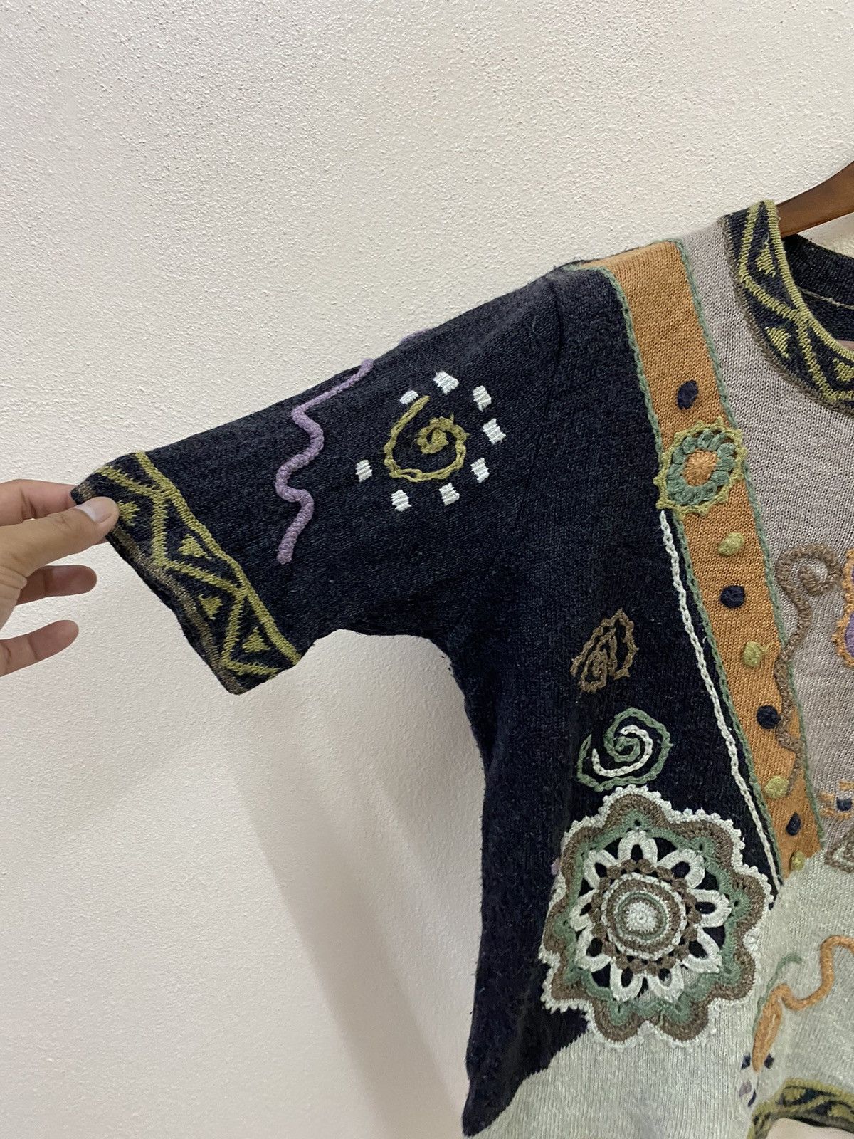 Japanese Brand × Vintage Vtg Knitwear 3D Logo Size M / US 6-8 / IT 42-44 - 5 Thumbnail
