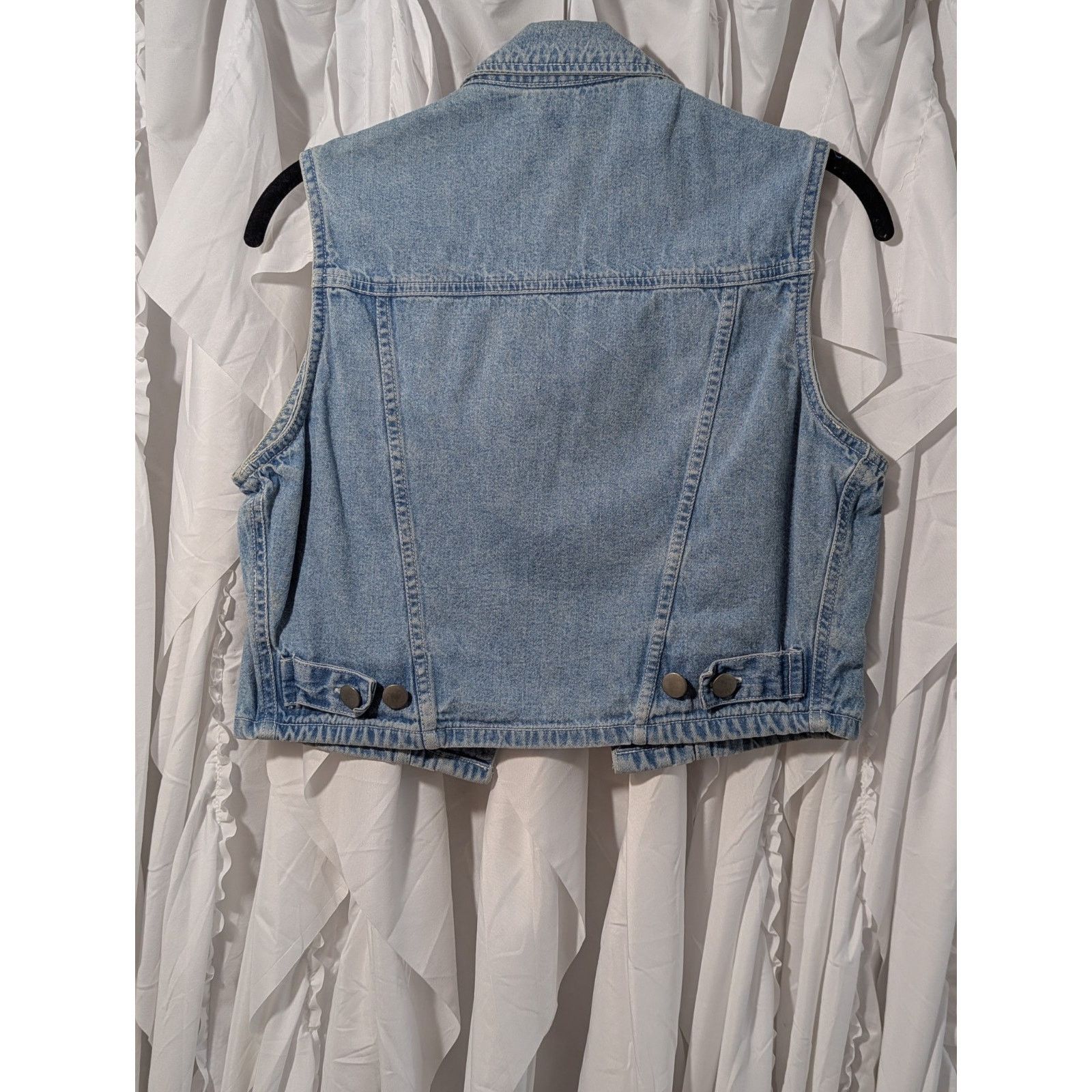 Other VTG 70s Sasson Denim Vest - Med - Retro Dark Wash Jean Vest Size M / US 6-8 / IT 42-44 - 3 Thumbnail