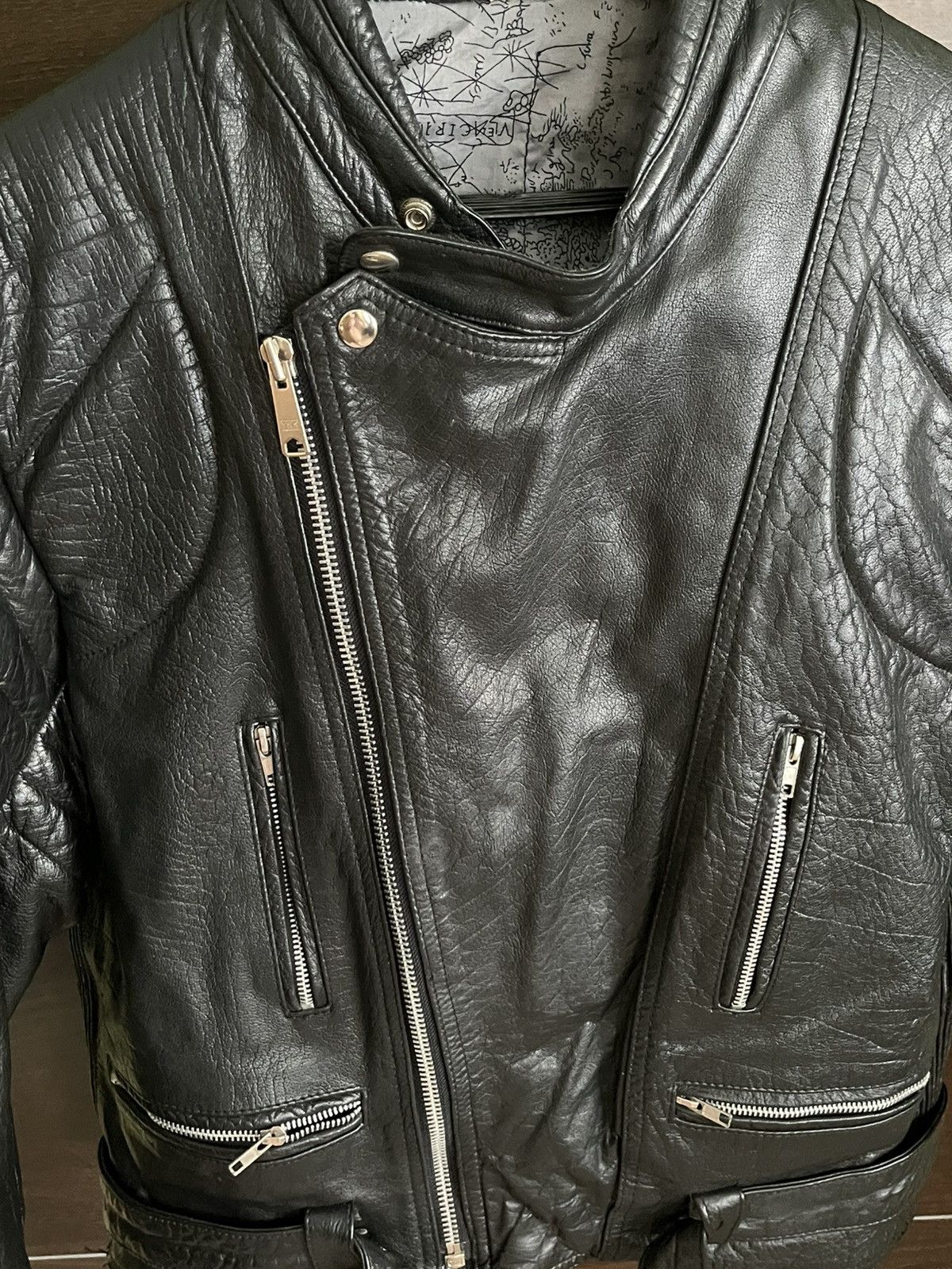 Genuine Leather Vintage biker jacket motorcycle real leather Size US XL / EU 56 / 4 - 2 Thumbnail