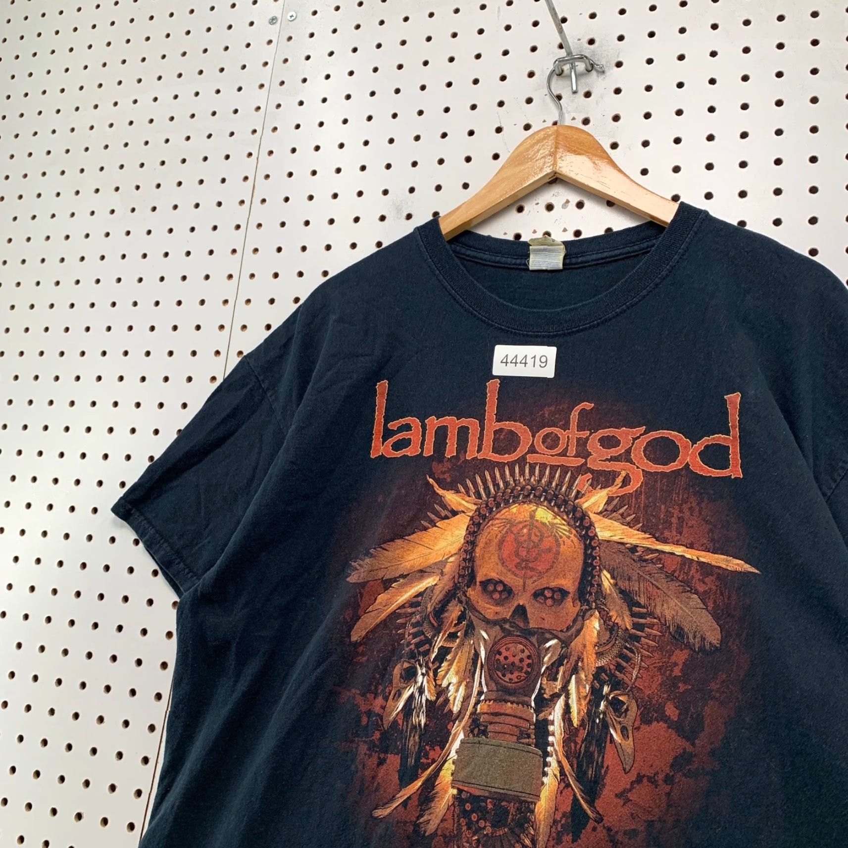 Gildan Lamb Of God T Shirt Mens XL Black Heavy Metal Rock Skull Goth TEE Size US XL / EU 56 / 4 - 4 Thumbnail