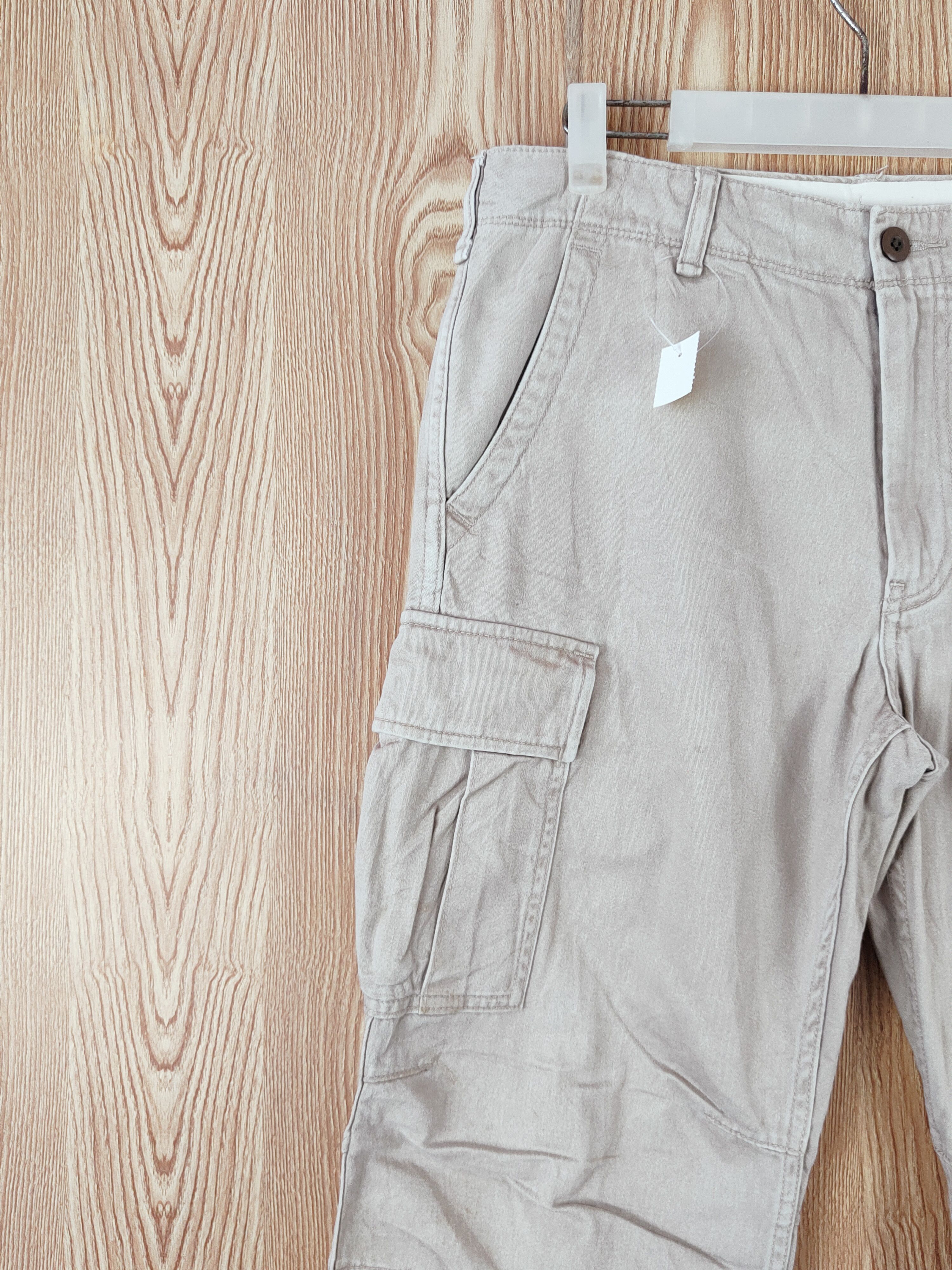 Japanese Brand Uniqlo Cream Multipocket Tactical Cargo Pants #W897 Size US 31 - 3 Thumbnail