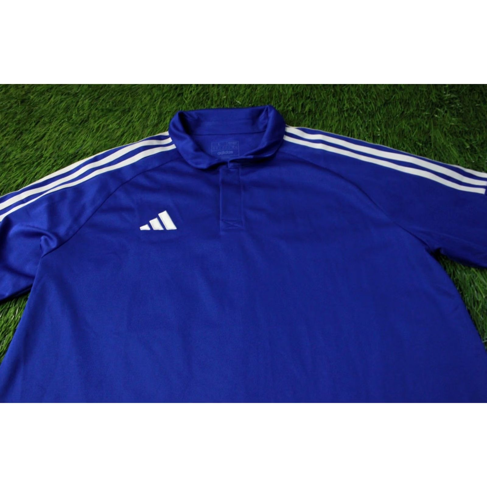 Adidas ADIDAS TIRO POLO SHIRT MEN L BLUE and WHITE 2022 Football Soccer Adidas Performance Shirt Size US L / EU 52-54 / 3 - 2 Thumbnail