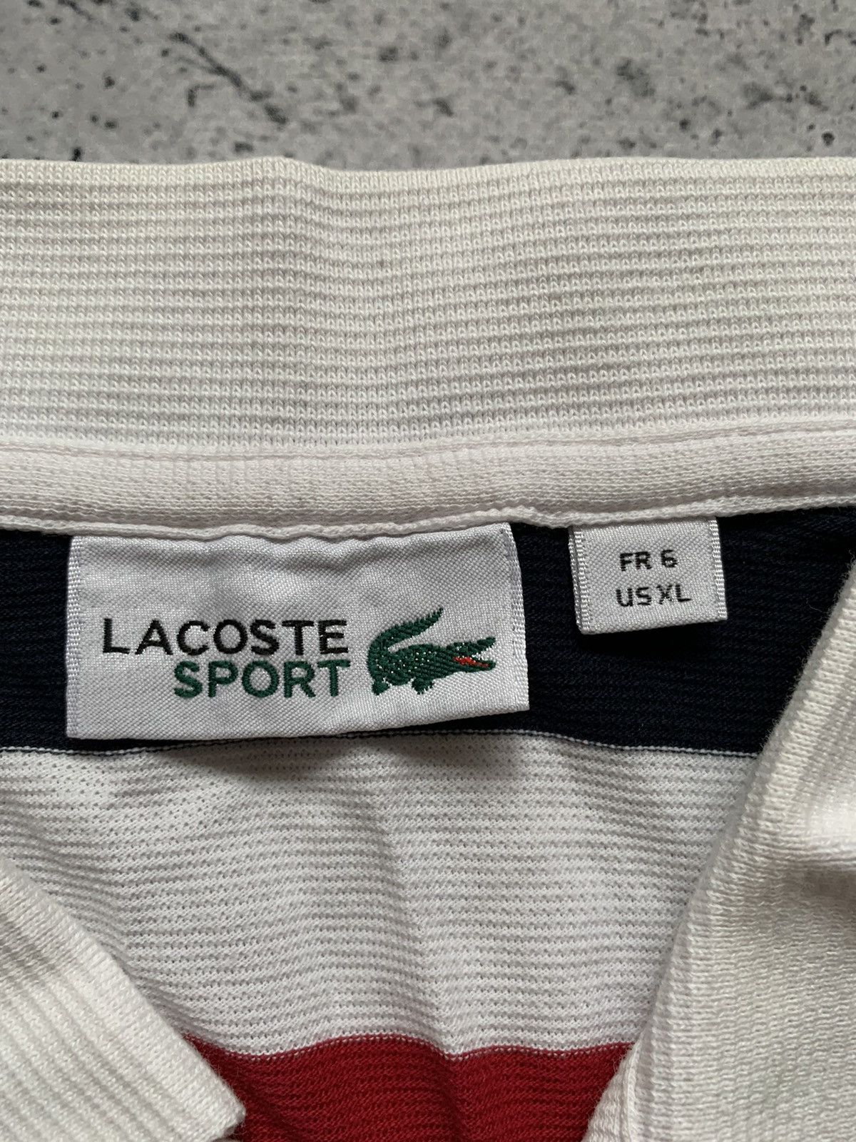Lacoste × Vintage Vintage Lacoste Polos Striped USA Mini Logo Tee Y2K Size US L / EU 52-54 / 3 - 3 Thumbnail