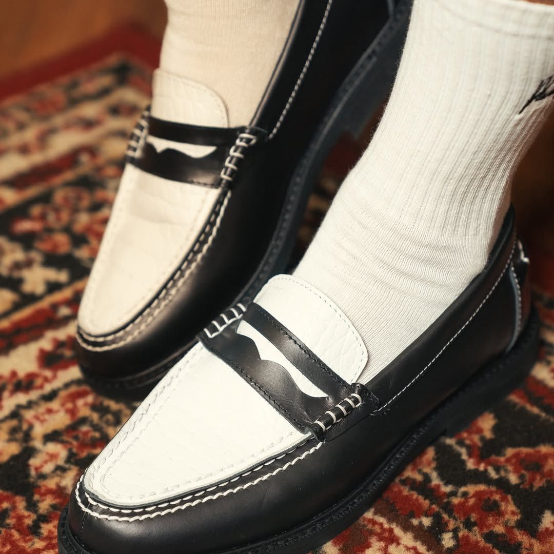 Designer Paradox Classic White and Black Primal Croco Leather Size US 10 / EU 43 - 7 Thumbnail
