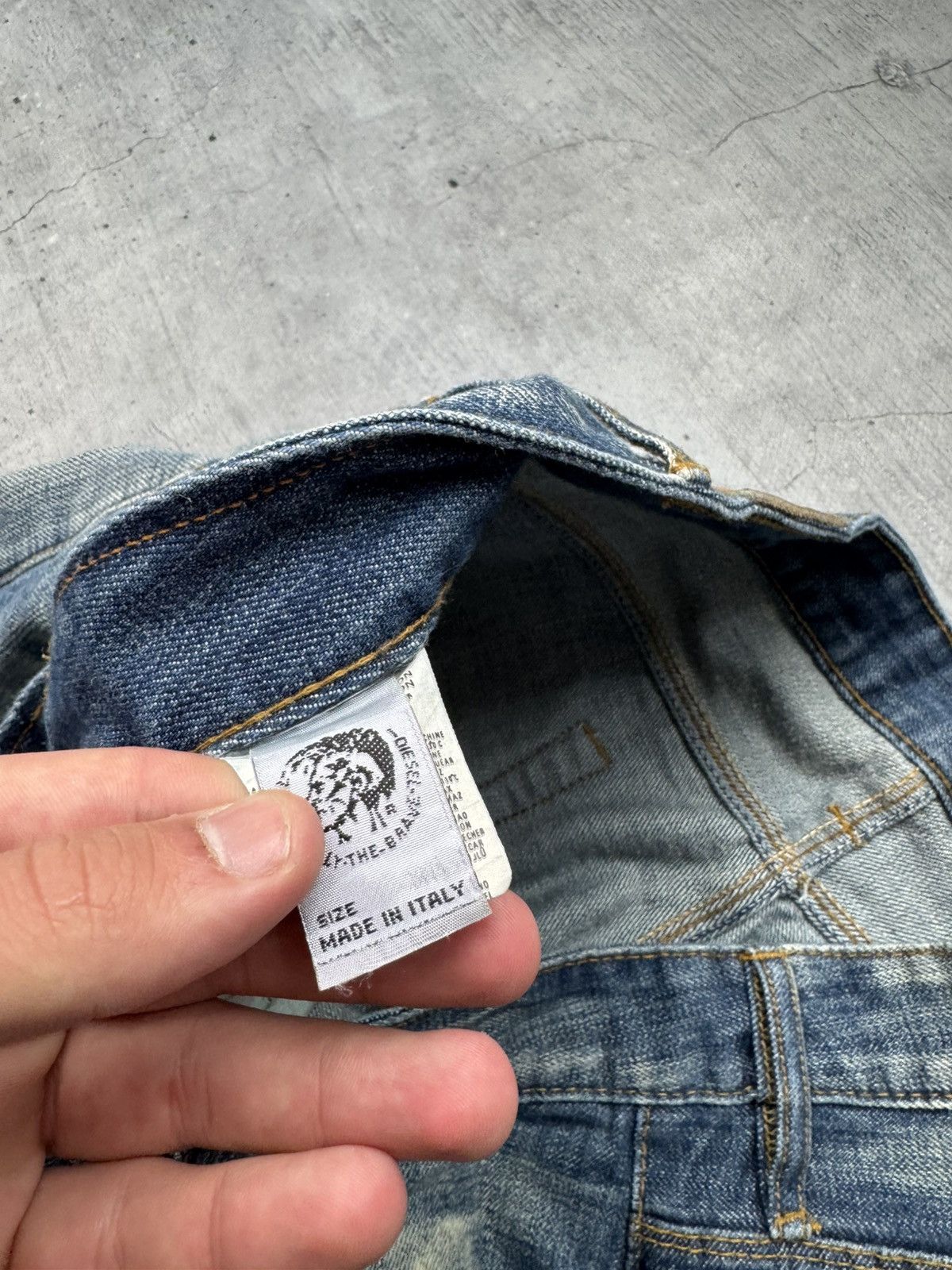 Japanese Brand Vintage Diesel Jeans Washed Wide Japanese Y2K Avant Garde Size US 38 / EU 54 - 13 Thumbnail