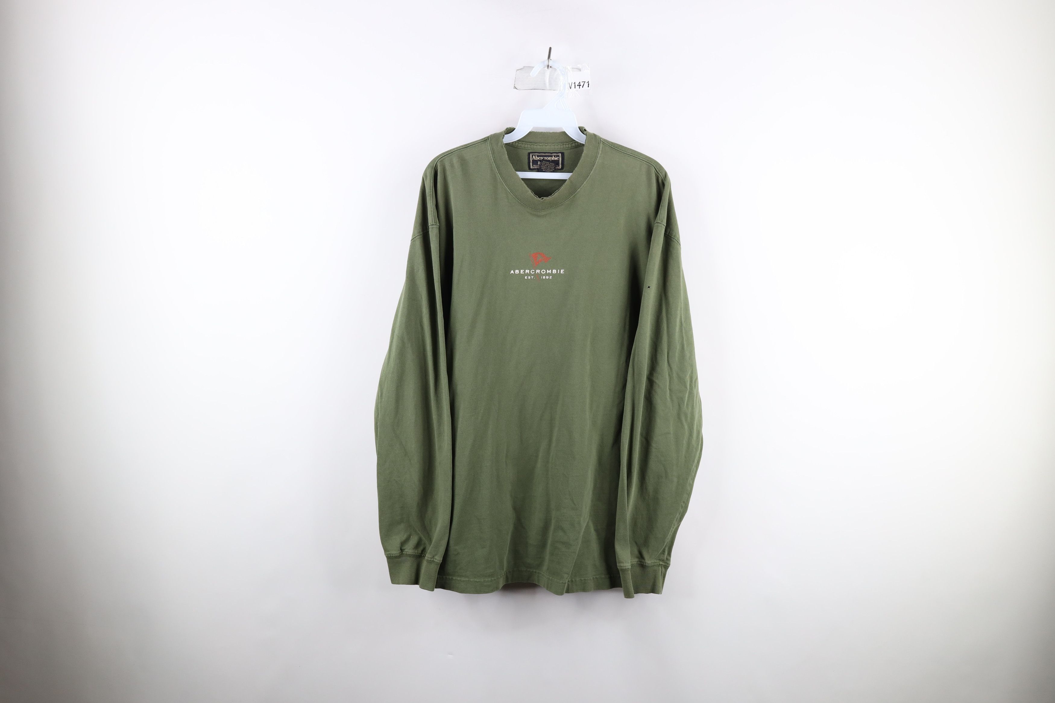 Abercrombie & Fitch × Vintage Vintage 90s Abercrombie & Fitch Long Sleeve T-Shirt Green Size US L / EU 52-54 / 3 - 1 Thumbnail