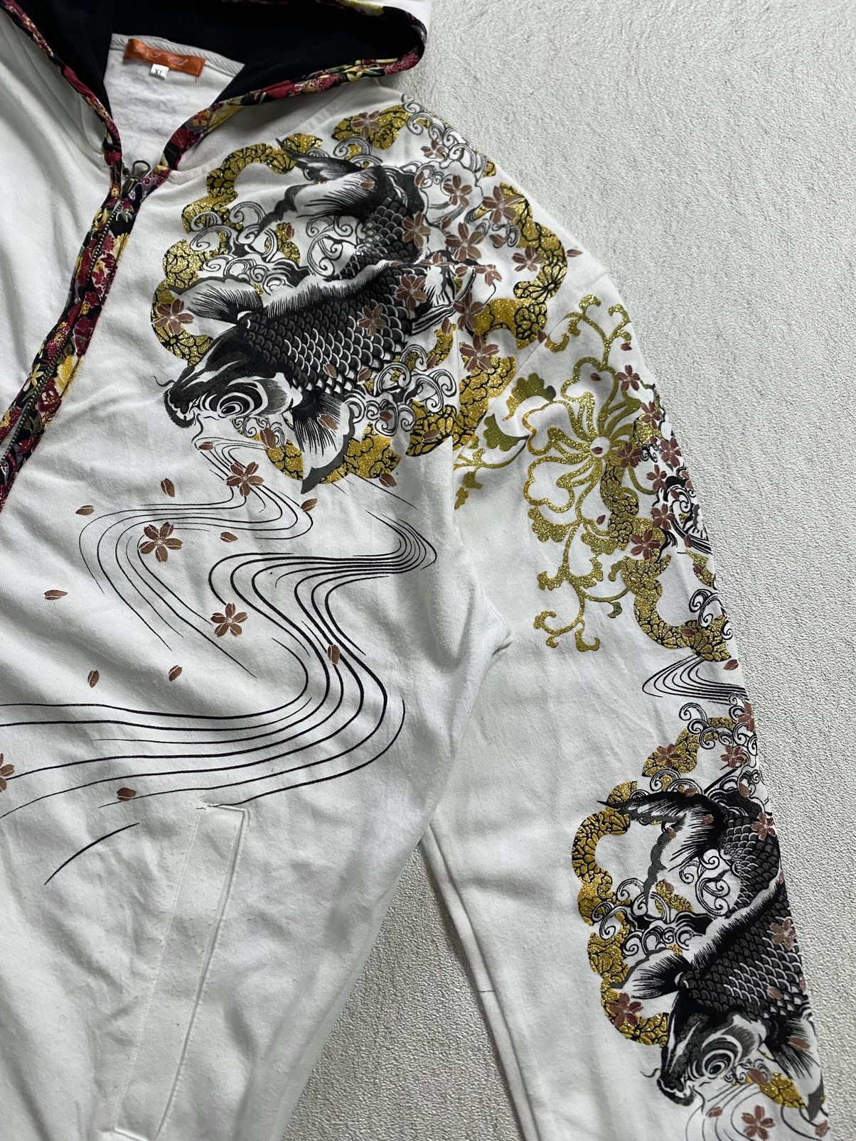 Japanese Brand Japanes B&T Club Koi Sukajan Hoodie Size US XL / EU 56 / 4 - 4 Thumbnail