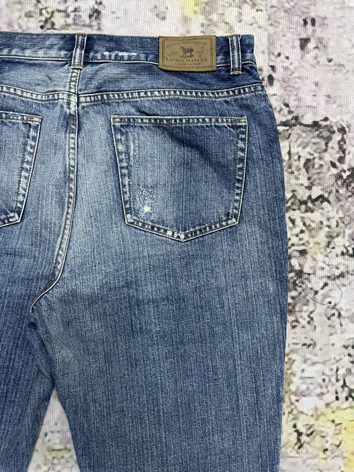 Lauren Ralph Lauren × Polo Ralph Lauren × Vintage Flare Vintage Laurent Jeans Co with Patches Size US 33 - 14 Thumbnail
