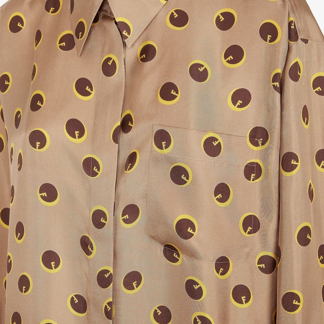 Fendi o1s1wg110925 Shirt in Beige Size L / US 10 / IT 46 - 3 Thumbnail
