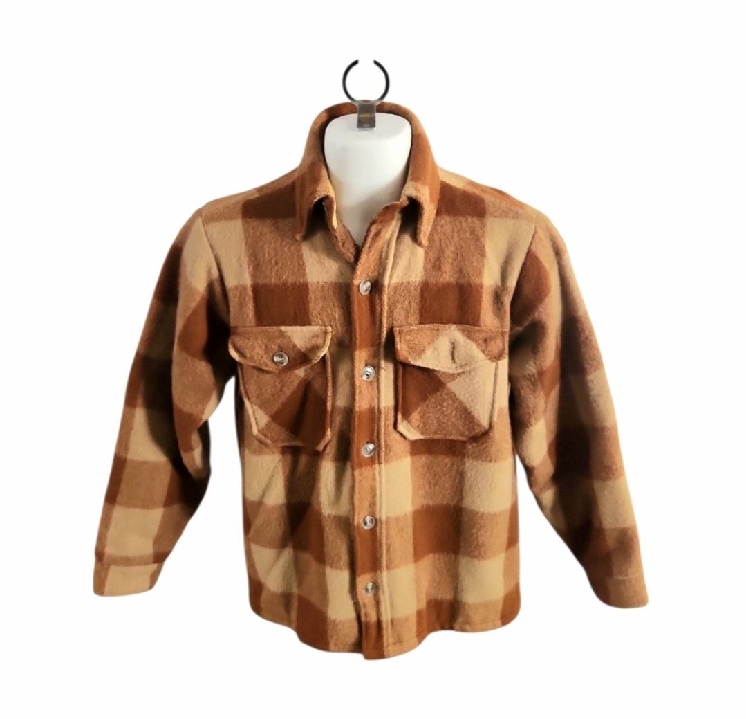 Woolrich Woolen Mills Woolrich True Vintage Medium Brown Wool Blend Buffalo Plaid Size US M / EU 48-50 / 2 - 1 Thumbnail