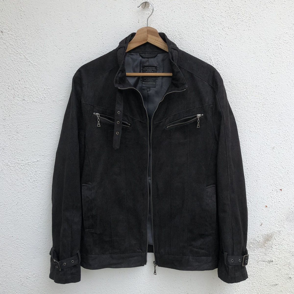 Japanese Brand Louis Chavlon Black Faux Suede Jacket Size US M / EU 48-50 / 2 - 5 Thumbnail